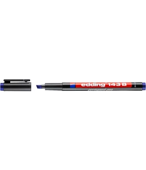 Edding 143B Kesik Uçlu Permanent Kalem Mavi