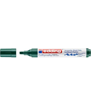 Edding 1455 Esnek Uçlu Kaligrafi Kalemi 5.0 mm. Çam Yeşili