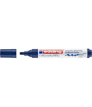 Edding 1455 Esnek Uçlu Kaligrafi Kalemi 5.0 mm. Çelik Mavi