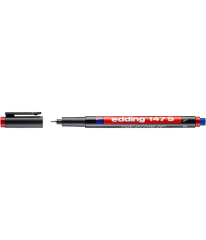 Edding 147 S Çok Amaçlı Permanent Kalem (Silgili Asetat Kalemi) KIRMIZI