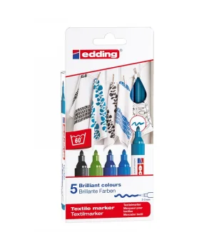 Edding 4500 Kumaş Tekstil Boyama Kalemi Seti 5 Renk COOL