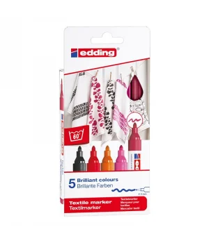 Edding 4500 Kumaş Tekstil Boyama Kalemi Seti 5 Renk WARM