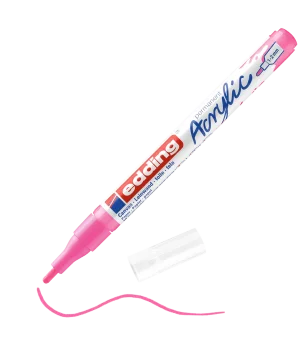 Edding 5300 Akrilik Boyama Markörü 1-2 mm FOSFORLU PEMBE