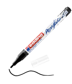 Edding 5300 Akrilik Boyama Markörü 1-2 mm SİYAH