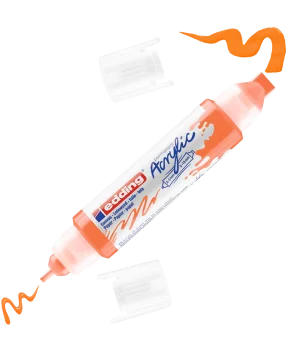 Edding 5400 Akrilik Boyama Markörü 3D Double Liner FOSFORLU TURUNCU