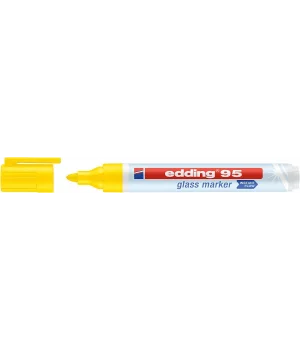Edding 95 Glass Marker Cam Kalemi Neon Sarı
