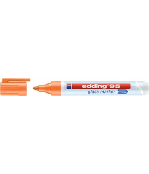 Edding 95 Glass Marker Cam Kalemi Neon Turuncu