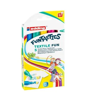 Edding E-17 Funtastics Kumaş Boyama Kalemi 5Li Set