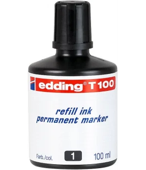 Edding T100 Permanent Marker Mürekkebi 100 ml. SİYAH