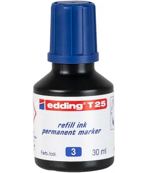 Edding T25 Permanent Marker Mürekkebi 30 ml. MAVİ