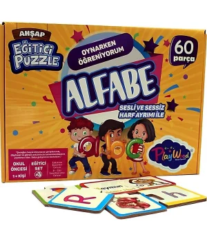 Eğitici Ahşap Puzzle Alfabe