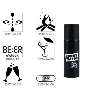 Eğlenceli Modeller Sprey Dövme Seti Spray Tatto