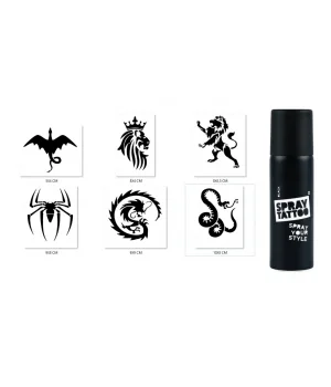 Ejderha Ve Örümcek Geçici Sprey Dövme Seti Spray Tatto