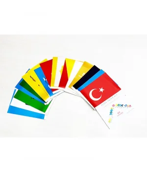 Eski Türk Devletleri Masa Bayrak Seti ( 17li )