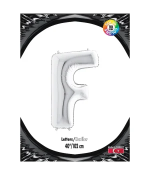 F Harf Gümüş Folyo Balon 40