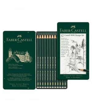 Faber Castell 9000 Dereceli Kalem Karakalem Eskiz Çizim Seti (5B-5H)