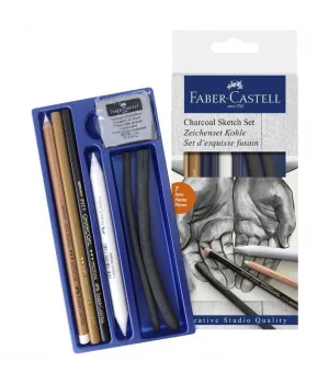 Faber Castell Charcoal Sketch Set Kömür Karakalem Eskiz Çizim Seti