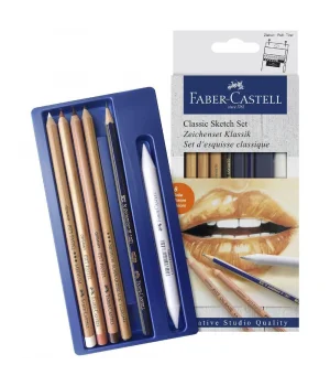 Faber Castell Classic Sketch Set Karakalem Eskiz Çizim Seti