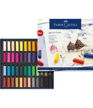 Faber Castell Creative Studio Toz (Soft) Pastel Boya Seti 48 Renk Yarım Boy (Mini)