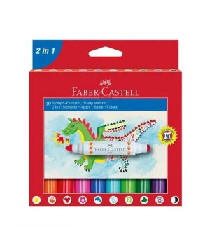 Faber Castell Damgalı Jumbo Keçeli Kalem 10 Renk