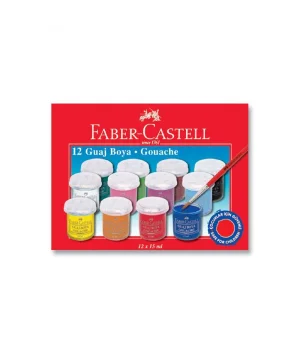 Faber Castell Guaj Boya 12 Renk x 15 ml. Şişe