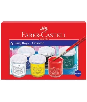 Faber Castell Guaj Boya 6 Renk x 15 ml. Şişe