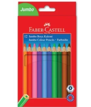 Faber Castell Jumbo Üçgen Kuru Boya 12 Renk