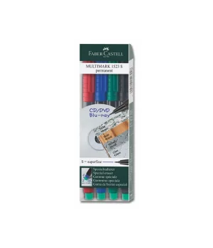 Faber Castell Multimark 1523 Permanent Asetat Kalemi 0.4 mm (S) 4 RENK SET