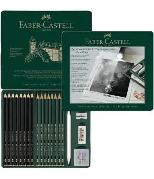 Faber Castell Pitt Graphite Matt Dereceli Kalem Eskiz Çizim Seti 20li