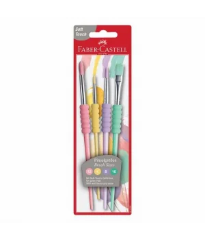 Faber Castell Soft Touch Fırça Seti 4lü Pastel Renkler