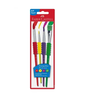 Faber Castell Soft Touch Renkli Fırça Seti 4lü
