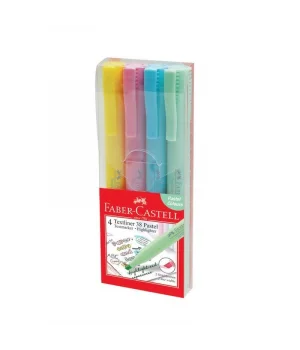 Faber Castell Textliner 38 Fosforlu İşaretleme Kalemi Seti 4 Renk Pastel Renkler