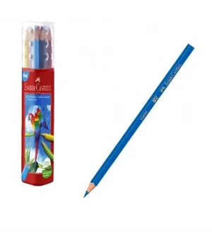 Faber Castell Üçgen Kuru Boya Kalemi 12 Renk Plastik Kutulu