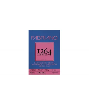 Fabriano 1264 Bristol Çok Amaçlı Bristol Marker Çizim Defteri Blok 200 gr. A3 50 yaprak