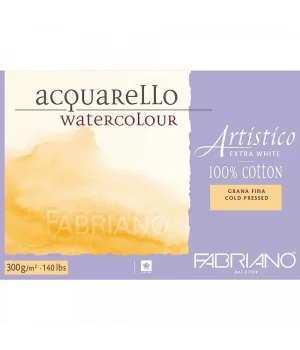 Fabriano Artistico Extra White Sulu Boya Defteri Soğuk Baskı - Orta Doku 300 gr. 31x41 cm. 12 yaprak