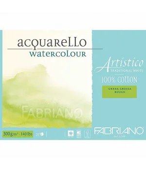 Fabriano Artistico Traditional White Sulu Boya Defteri Blok Rough - Kalın Doku 300 gr. 31x41 cm. 12 yaprak
