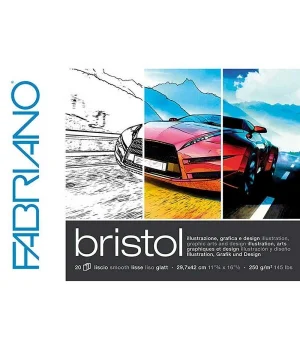 Fabriano Bristol Marker Pad Çizim Defteri Blok 250 gr. A3 20 yaprak