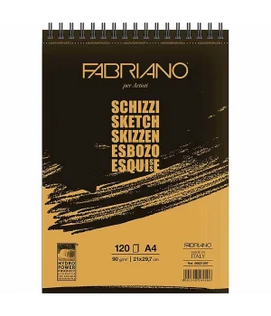 Fabriano Schizzi Sketch Pad Spiralli Eskiz Çizim Defteri 90 gr. A4 120 yaprak