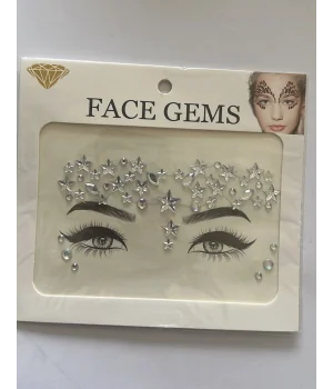 Face Gems Kristal Yüz Taşı Model 17
