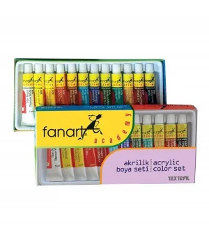 Fanart Academy Akrilik Boya Seti 12 Renk x 12 ml.