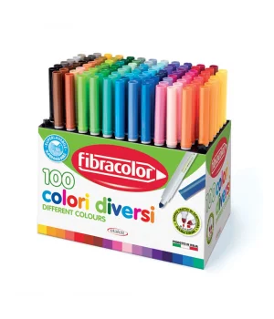 Fibracolor Colori Diversi Keçeli Boya Kalemi Seti 100 Renk