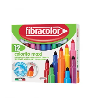 Fibracolor Colorito Maxi Kalın Keçeli Kalem 12 Renk