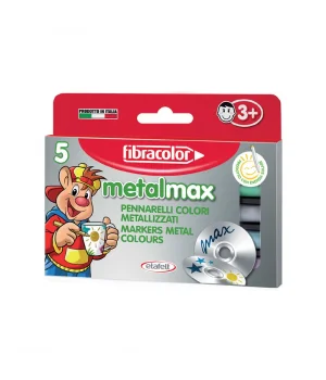 Fibracolor Metal Max Metalik Keçeli Kalem 5 Renk