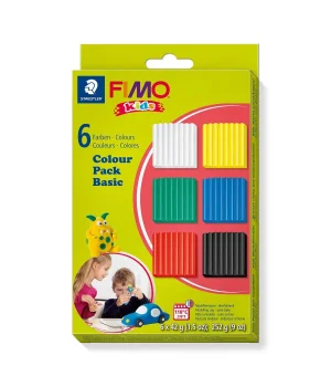 Fimo Kids Polimer Kil Seti 6 Renk x 42 gr. MAT RENKLER