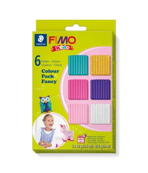 Fimo Kids Polimer Kil Seti 6 Renk x 42 gr. PARLAK RENKLER