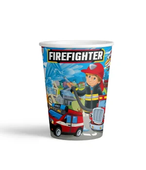 Firefighters Karton Bardak 8oz