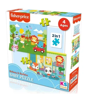 Fisher Price Baby Railway & Bedtime 2’si 1 Arada Puzzle