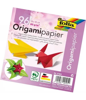 Folia Origami Kağıdı 19x19 cm. 12 Renk 96 Yaprak