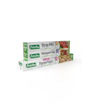 Fresh-Up 3 Parça Mutfak Seti (Pişirme Kağıdı + A. Folyo + Streç)