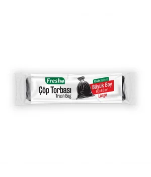 Fresh-Up Çöp Torbası Büyük Boy 60*80 cm Siyah 10 Adet